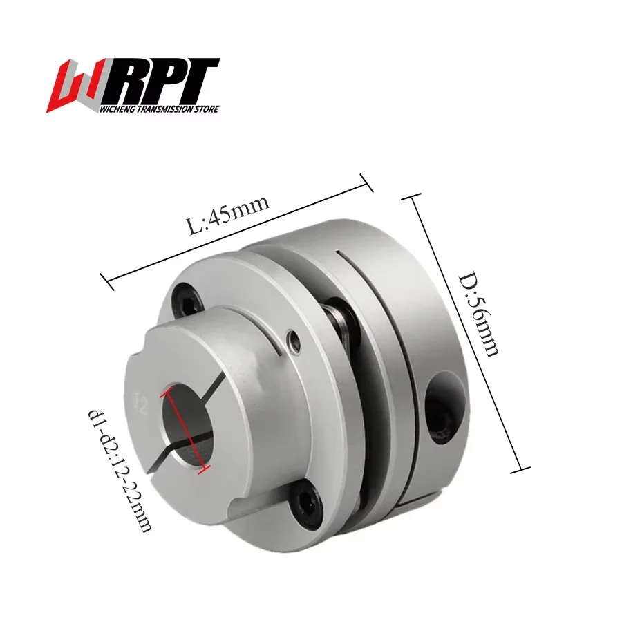 

CSTP Coupling Step Flat Head Diaphragm Connection Servo Motor Coupling Sleeve Flange Coupling CSTP-56X45 CNC Driving Parts