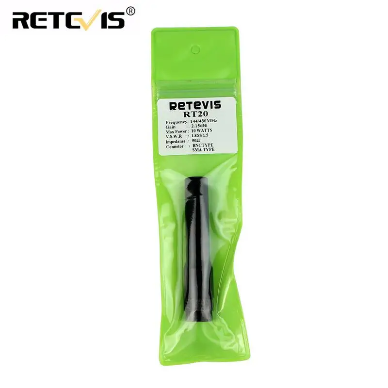 Retevis RT20 walkie-talkie short soft antenna dual-segment SMA-M UV dual-segment short antenna Walkie-talkie Short Soft Antenna