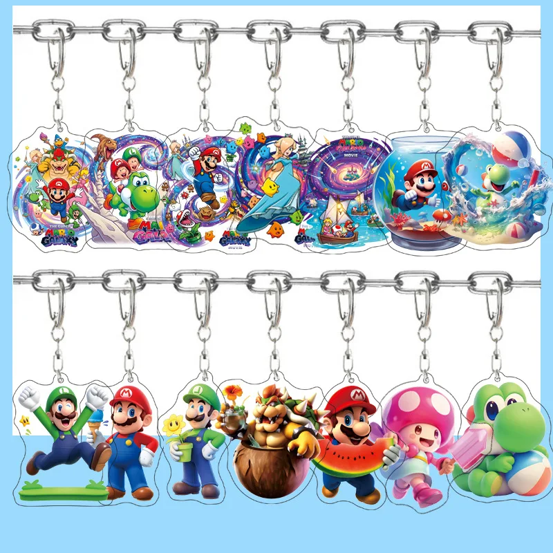 

Super Mario Galaxy The Movie Princess Peach Luigi Toad Peripheral Acrylic Keychain Pendant Accessories Friends Girl Gift