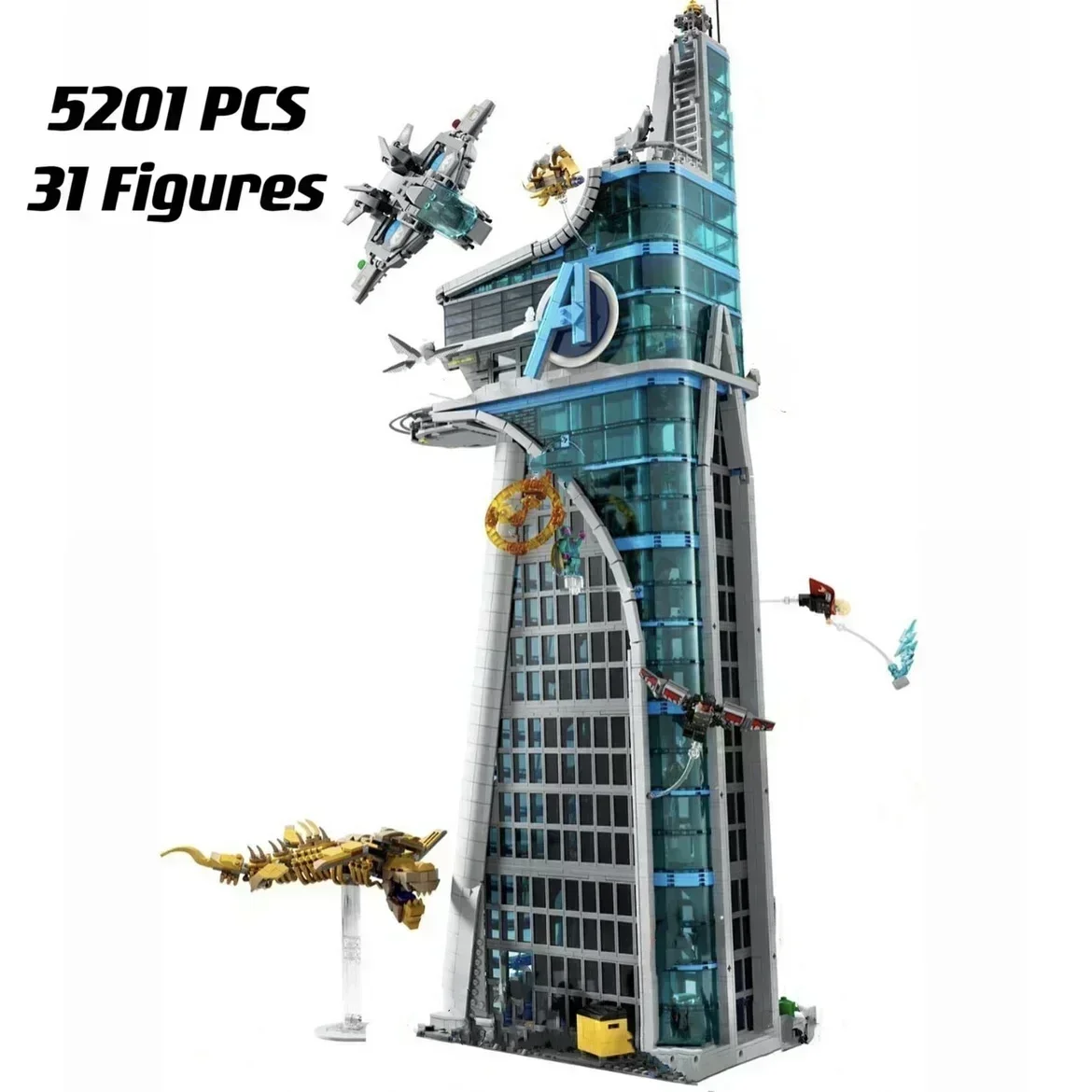 5201PCS ภาพยนตร์ Tower Hero ประกอบสถาปัตยกรรม Constructor Building Blocks อิฐเด็กผู้ใหญ่ของเล่นวันเกิดคริสต์มาสของขวัญ 76269