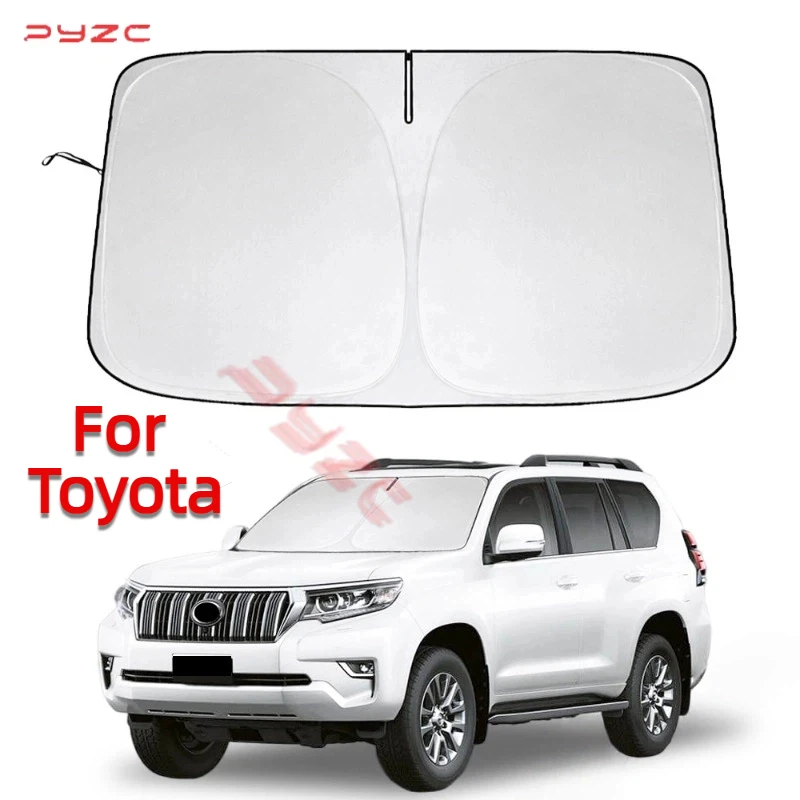 Car Windshield Sun Shade For Toyota Prado 90 120 150 2010-2023 2024 Reflector Sunshade Offers Protection for Car Accessories