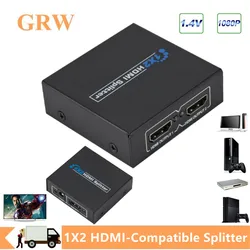 Rozdzielacz zgodny z HDMI 1 wejście 2 wyjście Full HD 1080p Video przełącznik splittera kompatybilny z HDMI 1X 2 rozdzielacz HDMI dla HDTV DVD