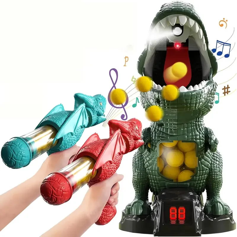 Pistolet jouet de tir dinosaure, catapulte EVA pour enfants, pistolet à balle souple, aérodynamique en plastique, jouet créatif