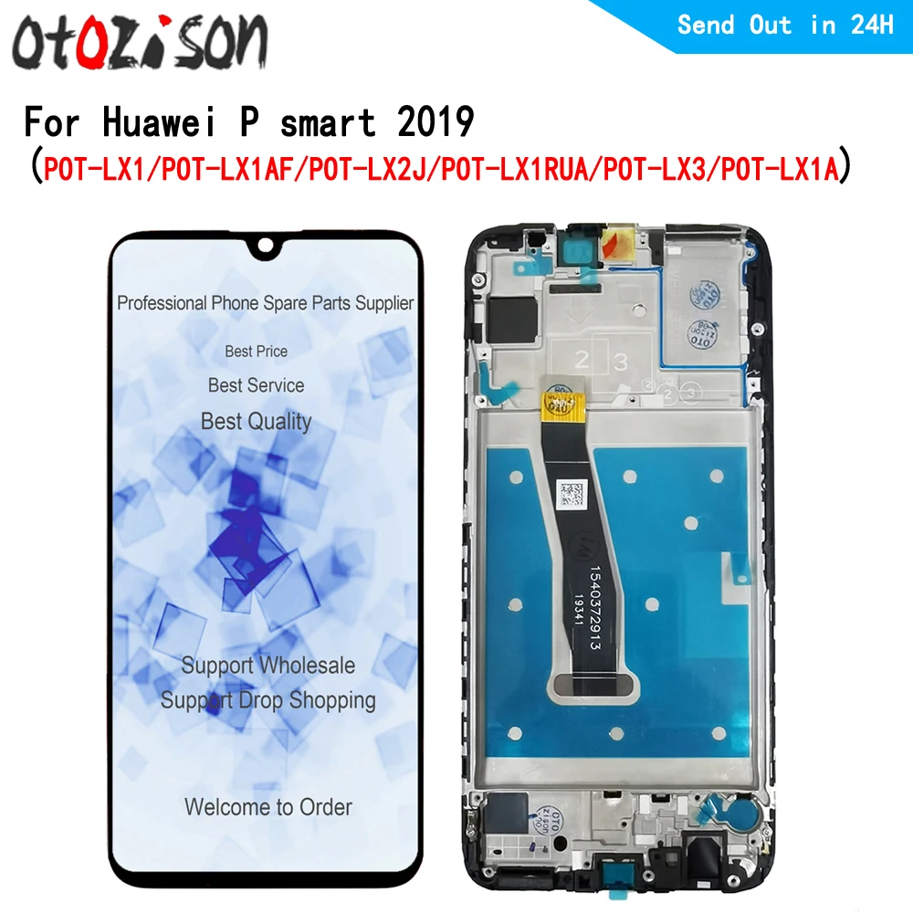 

6.21" IPS LCD For Huawei P smart 2019 POT-LX1 POT-LX1AF POT-LX2J LCD Display Touch Screen Digitizer With Frame Assembly