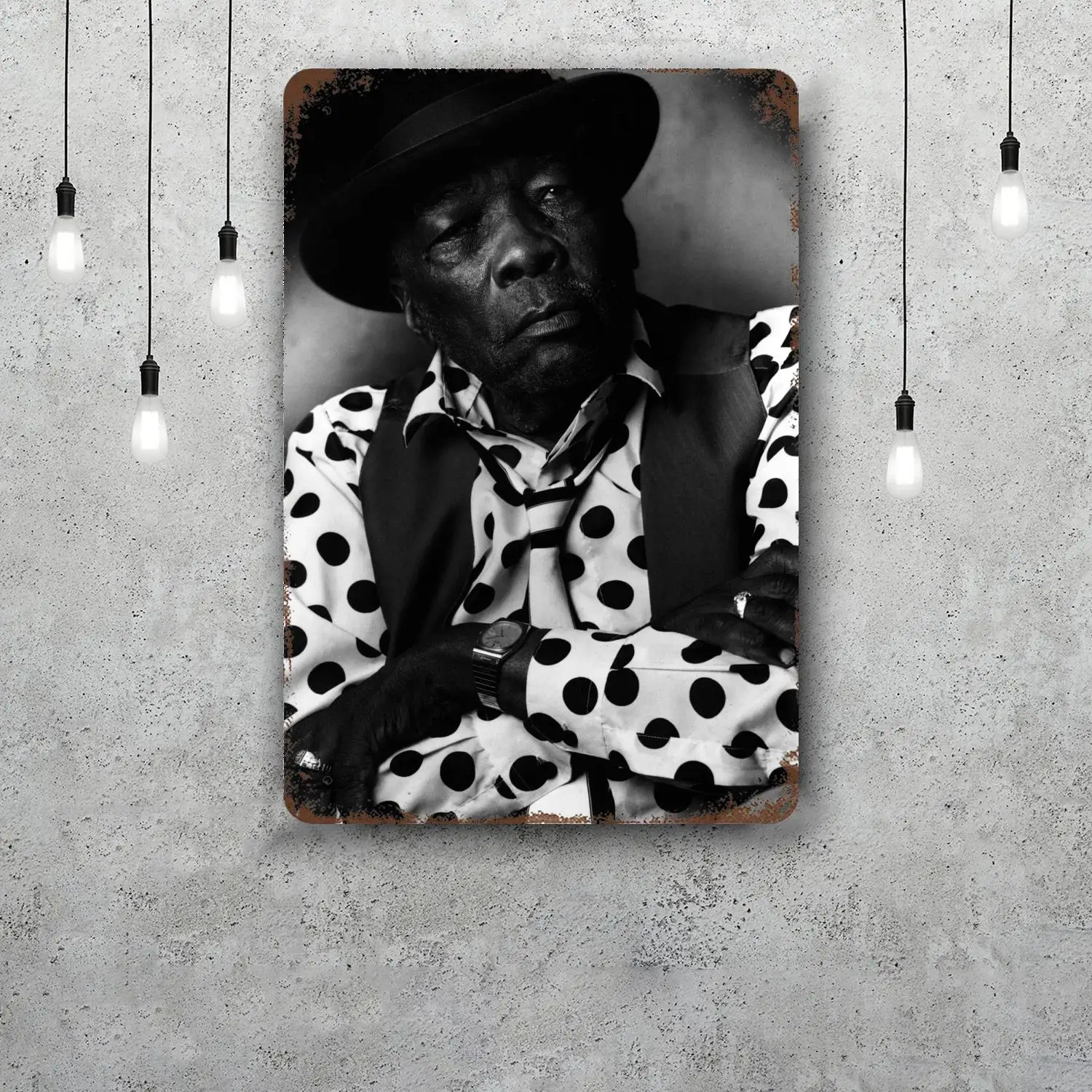 Eighth Wonder John Lee Hooker Vintage Metal Tin Signs Posters Decor Retro Metal Plaque Wall Art Decor for Garage Bar