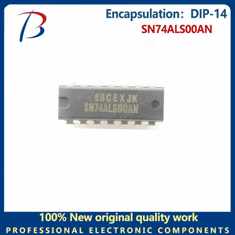 10PCS   SN74ALS00AN package DIP-14 four-way 2-input positive and non-gate chip