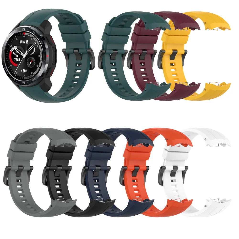 22mm Silicone Sport Wrist Strap For Huawei Honor GS Pro Smart Watch Soft TPU Bracelet  For Honor Watch GS Pro Bands Correa