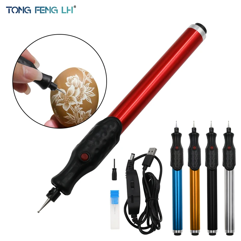 Mini Elektrische Graveren Pen + 5V Netsnoer Diy Miniatuur Carving Tool Voor Plastic Hout Metaal Glas Stone