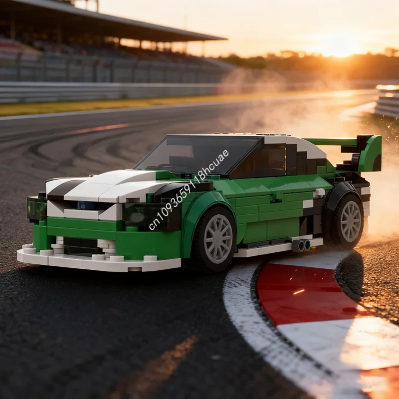 397 pièces MOC Forded Falcon FG supercar bouteille O modèle blocs de construction jouets Architecture assembler cadeaux de noël bricolage créatif enfants