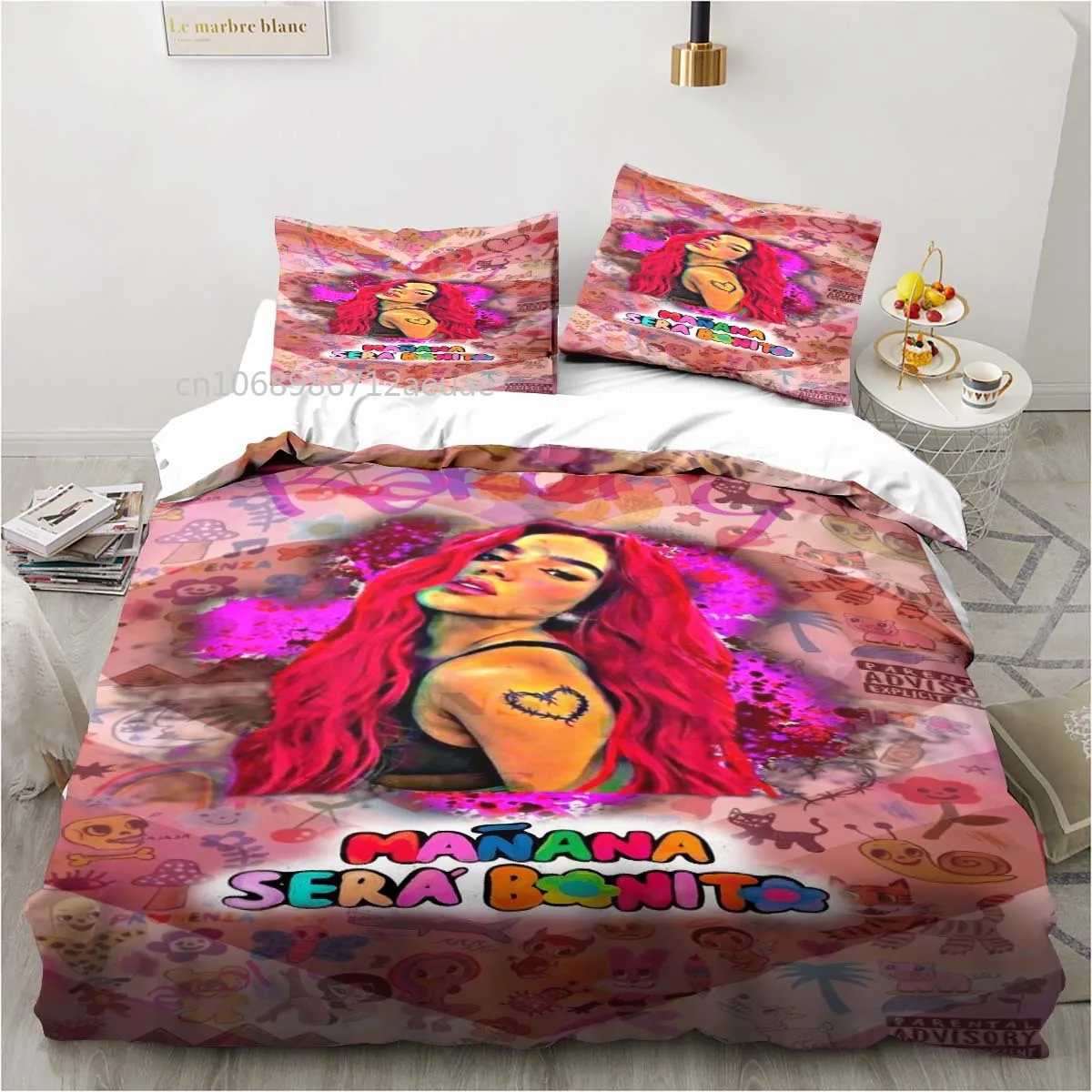 Latin Singer Karol G Manana All Season Twin Bedding Set 3 Piece Comforter Set Bed Duvet Cover Double King Comforter Cover