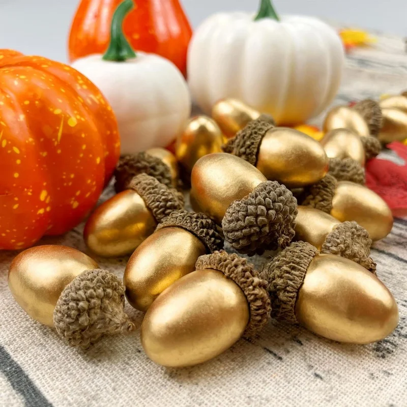 

LUSQI 50PC Highly Realistic Acorns DIY Craft Materials Christmas Tree Ornaments Gift Wrapping Accessories Photography Props