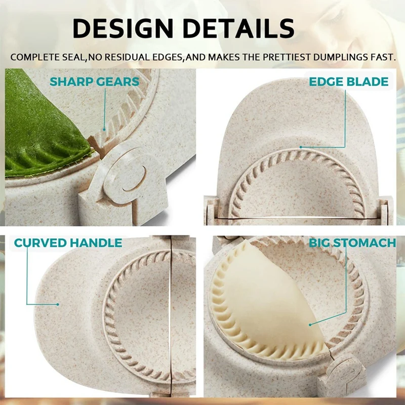 DT39 15X Empanada Maker for Press, 6 Inch Extra Large Dumpling Maker Set with Dough Cutter, Kitchen Tool for Pierogi Ravioli
