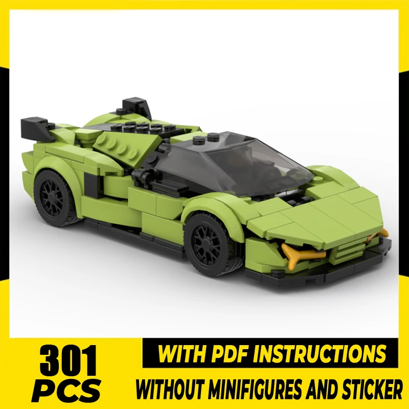 City Super Sports Car Moc Building Bricks Champion Speed Cars Model Building Technology Modular Block DIY Toy Holiday Gift