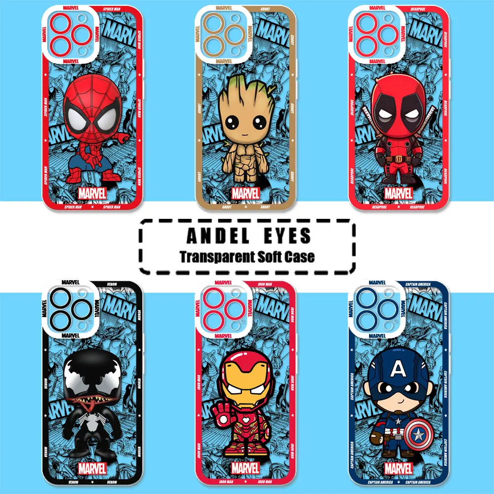 Marvel Groot Spider Man Cartoon Case For VIVO Y100 Y76 Y75 Y53S Y51 Y50 Y36 Y35 Y28 Y27 V30E V29E V27E V27 V25 V23 E V21 E Cover