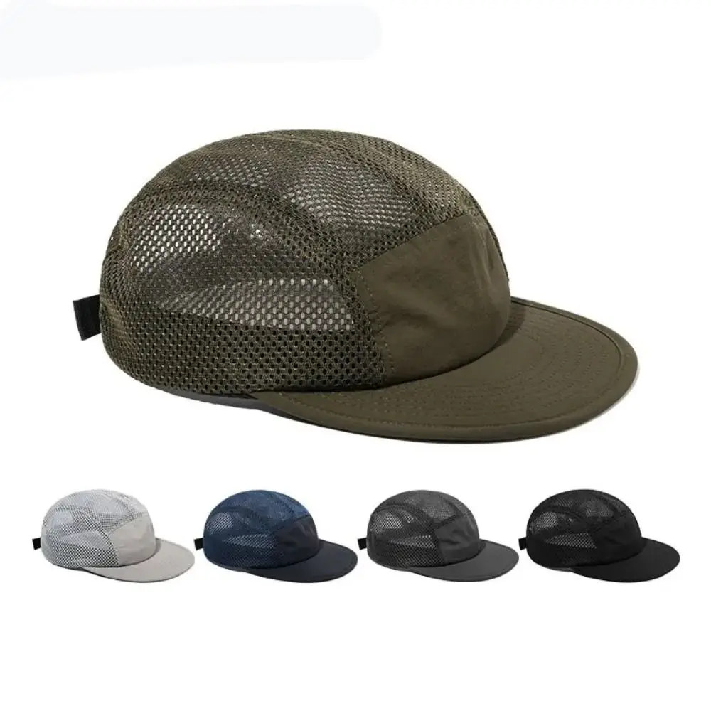 Gorra de secado rápido de verano, sombreros de béisbol de 5 paneles para hombres y mujeres, Gorras Snapback, Gorras de malla para camionero, gorra deportiva transpirable para exteriores