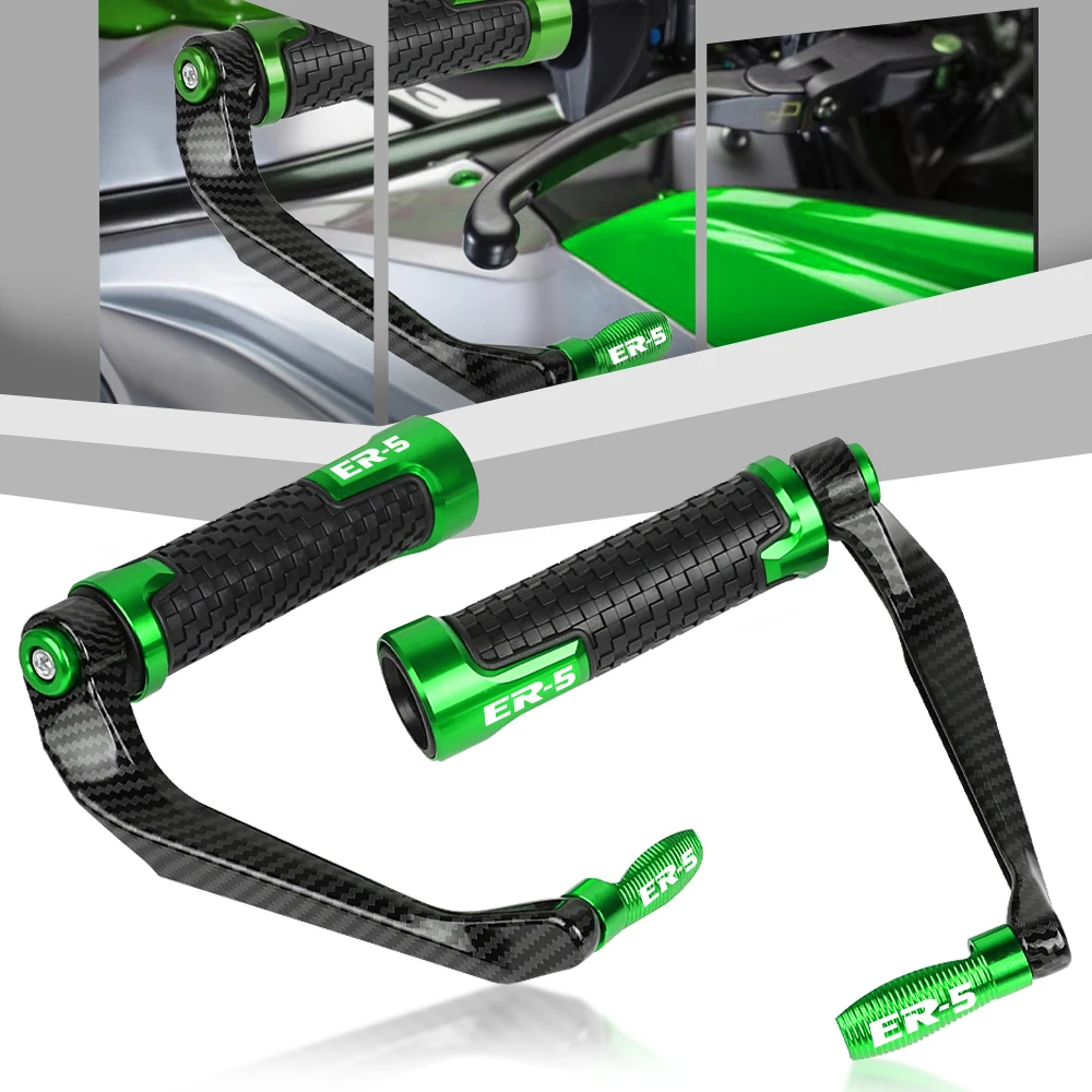 

For KAWASAKI ER-5 2004 2005 ER 5 ER5 2007 2008-2026 2022 7/8'' 22MM Handlebar Grips Brake Clutch Levers Protection Handle Lever
