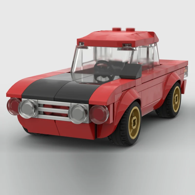 Speed Racing Car Model MOC Building Bricks Red Rally Race Car Modular Technology Children Holiday Gifts Assemble Toys Suit