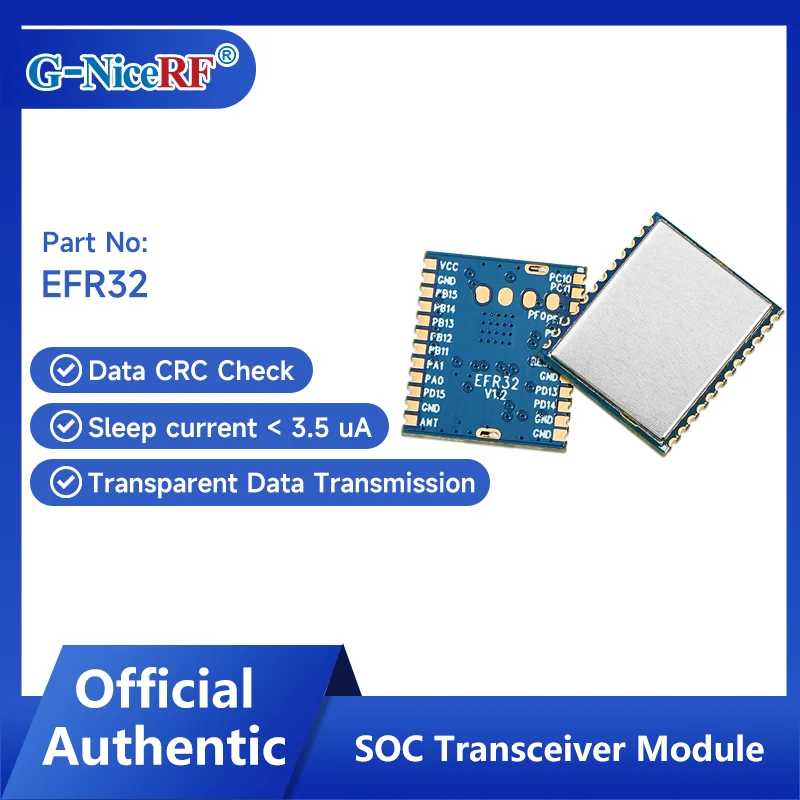 

NiceRF | 2PCS EFR32 SOC Transceiver Module With Arm Cortex 4 & High Sensitivity DSSS