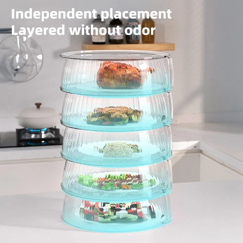 Insulated Vegetable Cover Stackable Insulated Food Vegetable Covers Multi-layer Anti-fly Dust-proof Shields for Picnic Bbq Heat