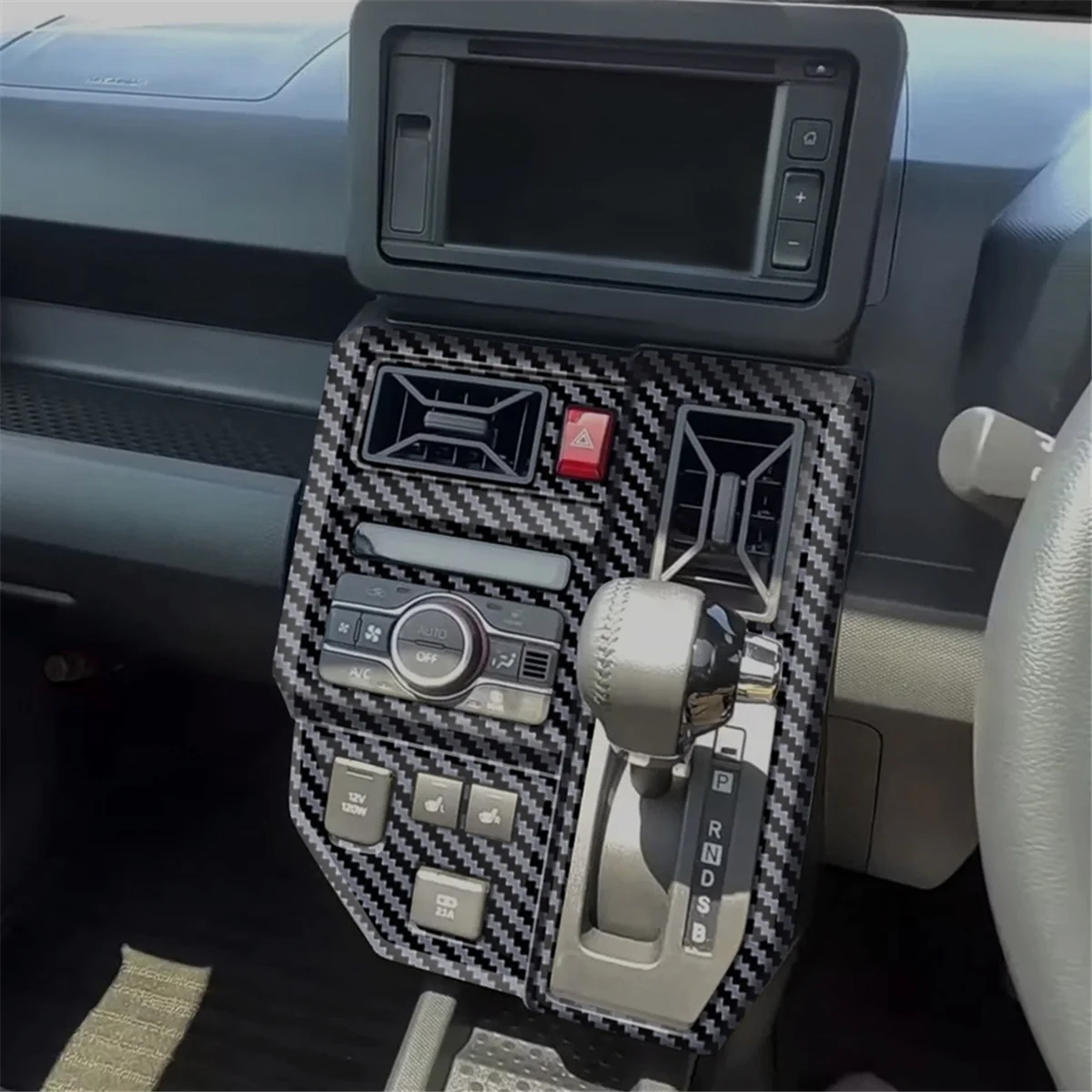 

New_Car Gear Shift Frame for Daihatsu Taft 2024 RHD Carbon Fiber Pattern