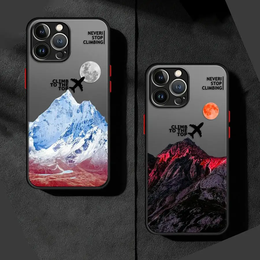 Funda de teléfono Mountain Peak Aircraft para Apple iPhone 15 16 Pro XS Max 16e 13 14 Plus XR SE 7 8 12 11 Pro plus mate