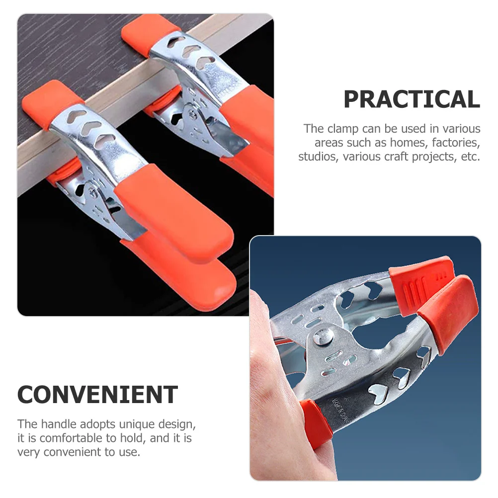 

Spring Clamp Set of 10 Strong Metal Woodworking Clamps for Crafting Projects Reliable Grip Comfortable Handle Easy to Use