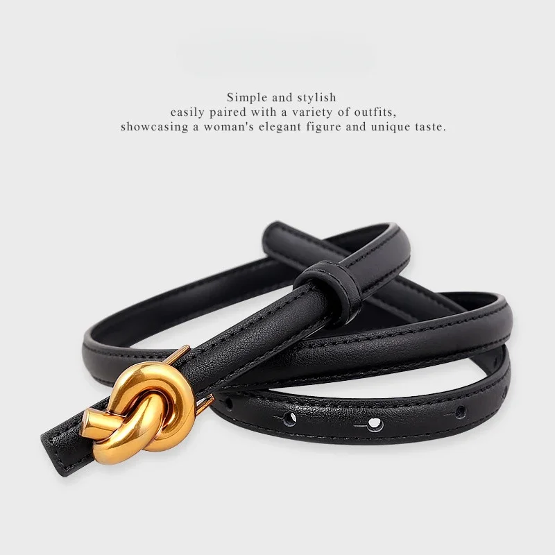 

2024 Fashion Leather Belt New Retro Gold Belt Women's Decoration Versatile with Jeans Skirt Designer Belt