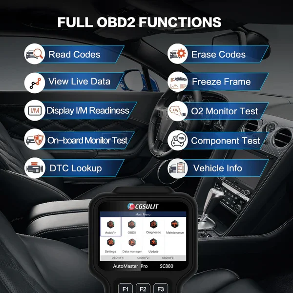 CGSULIT SC880 Full System Diagnostic Tool for Car and Vehicle Diagnostic Machine