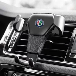 Gravity Car Mount GPS Mobile Phone Holder Vent Clip Installation For Alfa Romeo Giulietta 159 147 156 166 Mito Giulia GT Brera