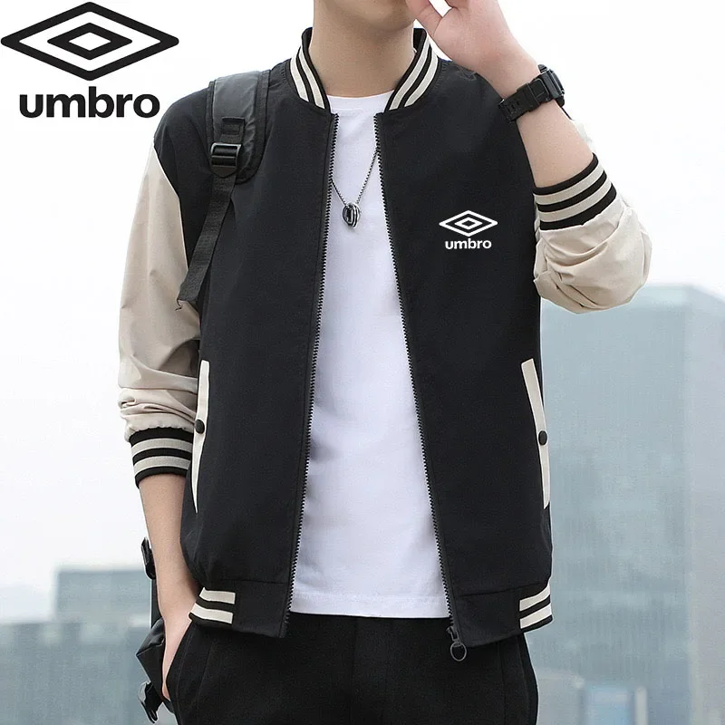 Embroidered Umbro High Quality Autumn and Winter New Waffle Men'S Zippered Cardigan Jacket Casual Top Lapel Jacket