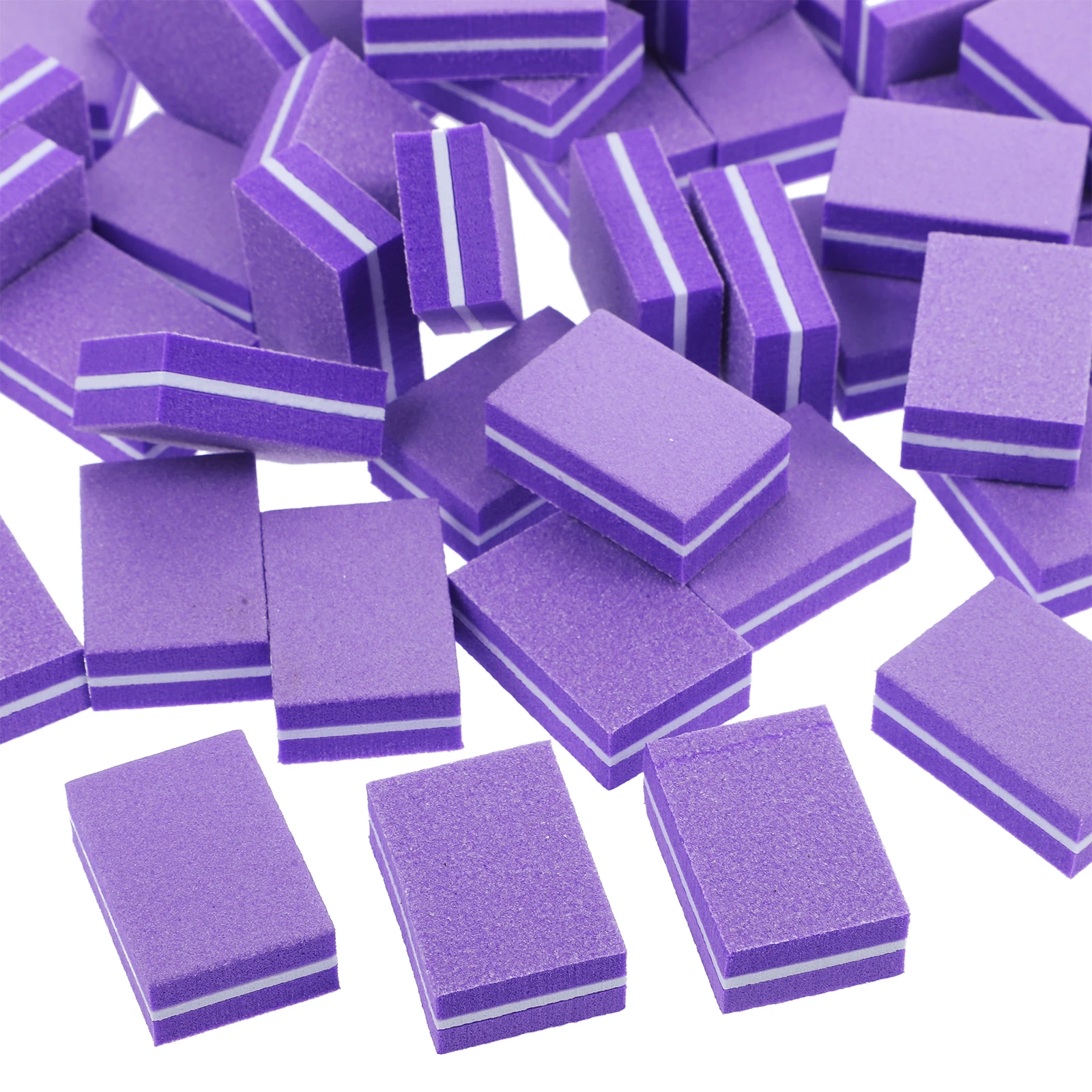 50pcs เล็บบัฟเฟอร์ฟองน้ําส้นเล็บเครื่องมือ Buffing สําหรับเล็บอะคริลิคธรรมชาติเล็บปลอมแฟ้ม Polish Removal