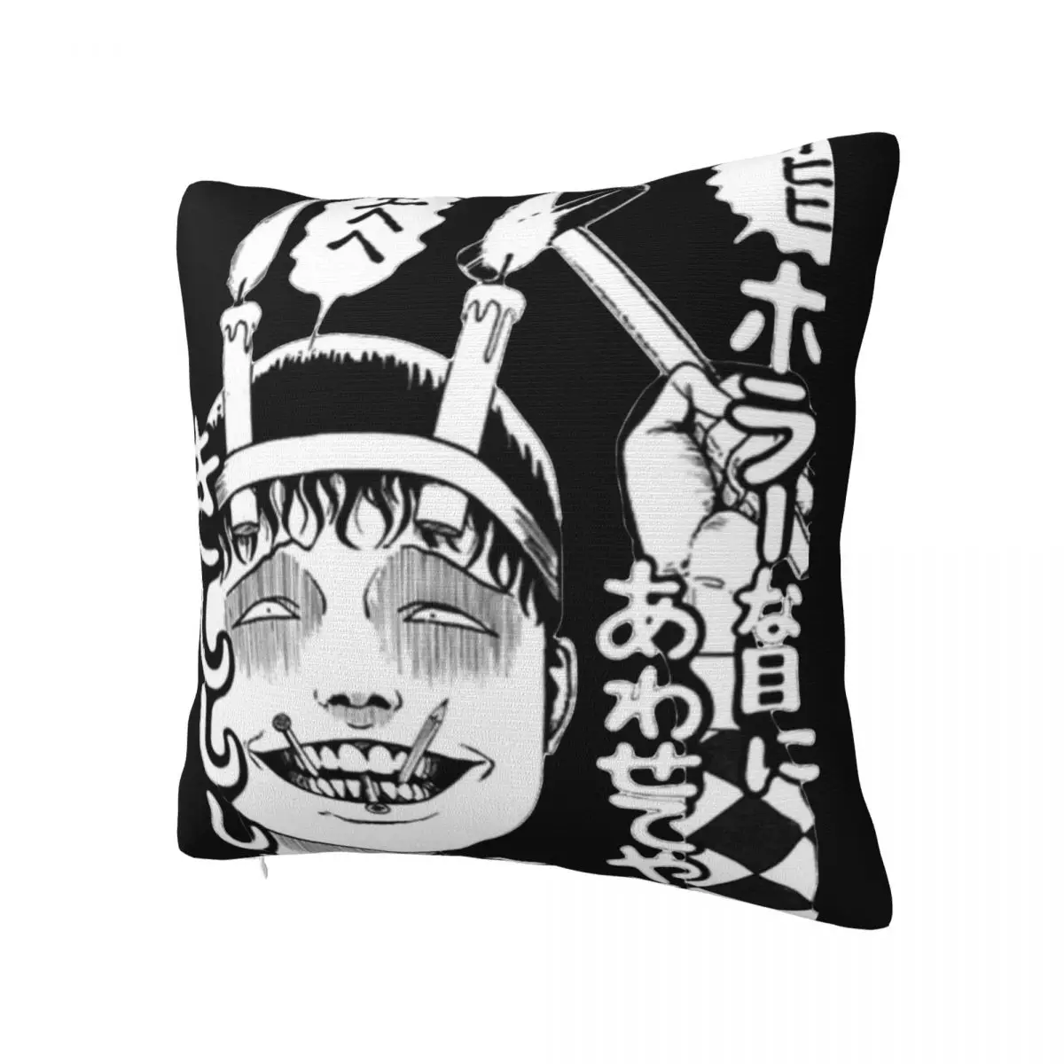 Tomie Junji Ito Hiii Pillowcase Printing Fabric Cushion Cover Decoration Throw Pillow Case Cover Seat Square 18''