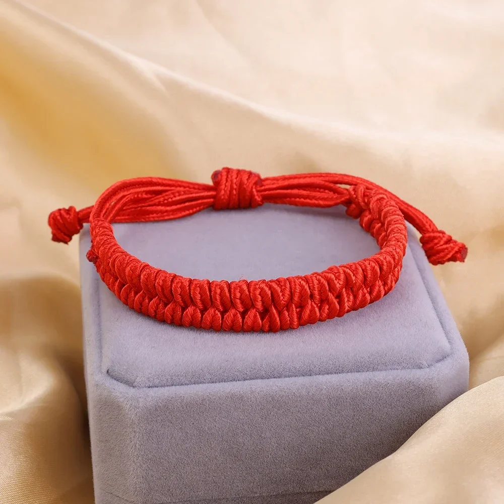 1/50PCS Tibetan Buddhist Bracelet Lucky Handmade Braided Adjustable King Kong Knot Red Thread Charm Bracelets for Women Men