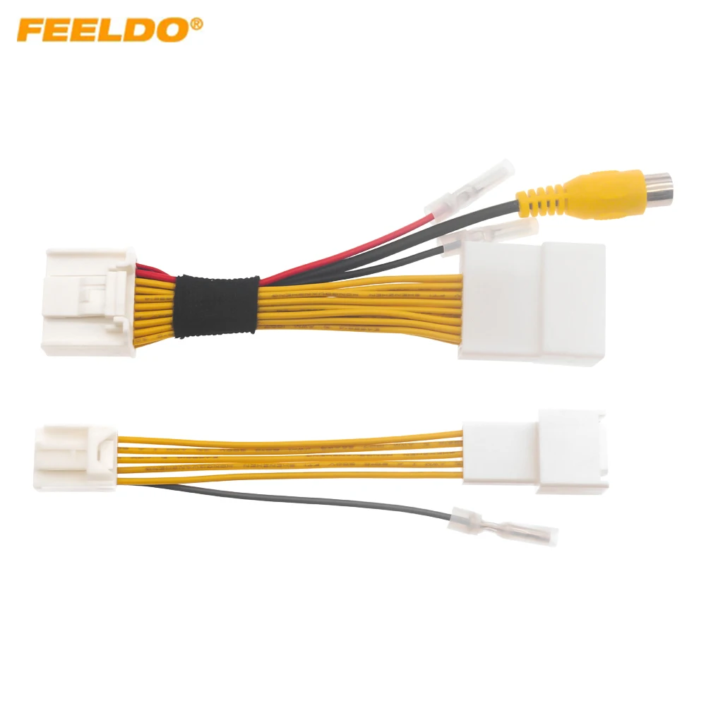 Car Reverse Camera Input Cable Adapter For Toyota 20-Pin GEN5/GEN6 Head Unit Infotainment (TNS510/B9013/B9012)