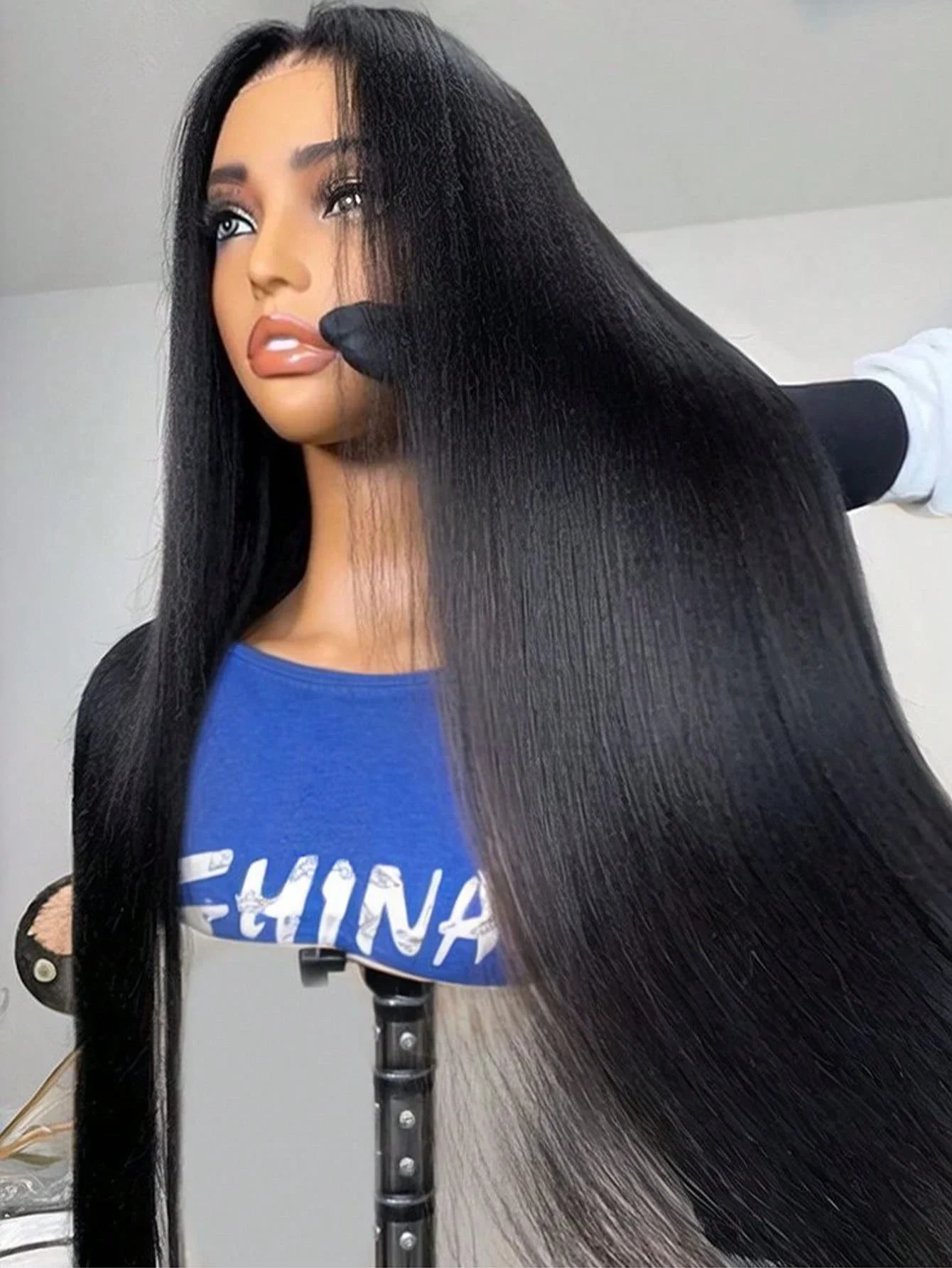40-42 Inch Straight Human Hair Wig 250% Density 13x4 13x6 HD Lace Front Pre Plucked Brazilian Hair Wigs for Women