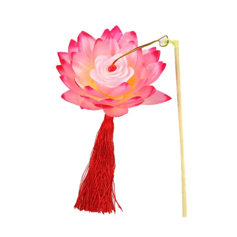 Tragbare erstaunliche Blüte Lotus Licht Lampe Party leuchtende Laternen für Mid-DropShipping