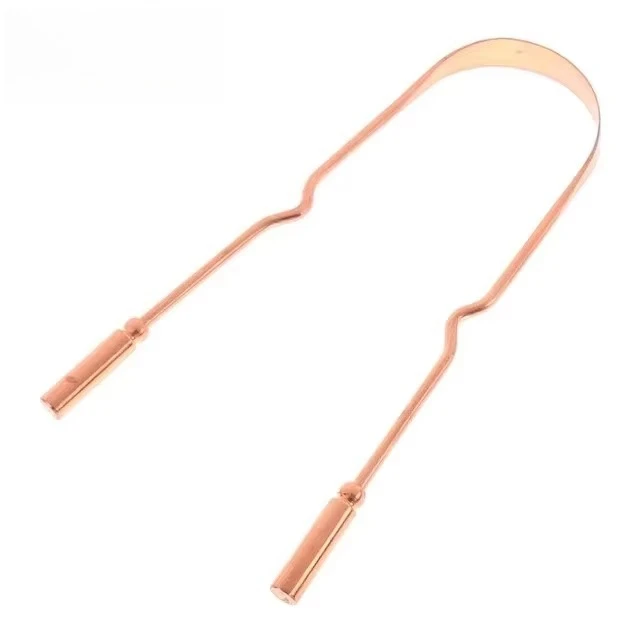 

Hot Selling Pure Copper U Type Tongue Scraper Oral Cleaner Brush Oral Hygiene Care Tools