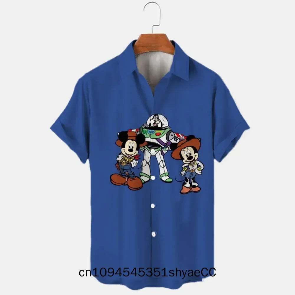 Disney 3d Men's Shirt, Disney Mickey Mouse Hawaiian Shirt, Street top, Cute Cartoon shirt, men's Casual Fashion Shirt