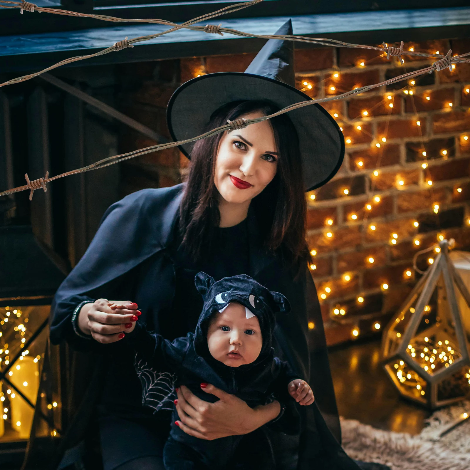 

Wire Chain Props Barbed Fake Wires Plastic Party Decorations Halloween Ornaments Rusty