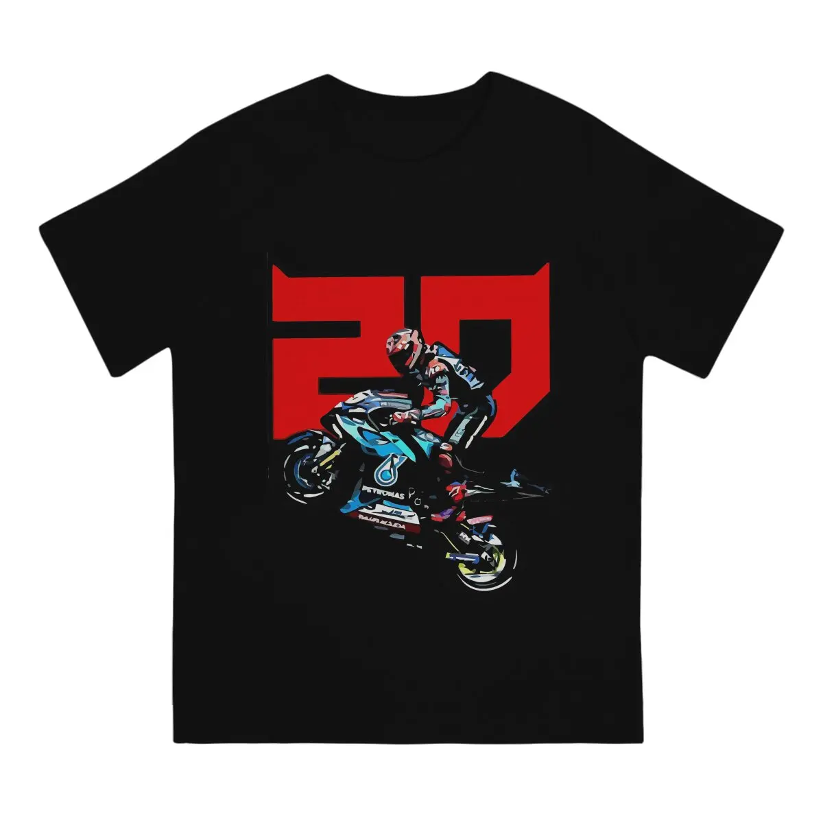 Moto Gp Rossi 20 Rider T Shirt Harajuku Graphic Men's Tshirt Polyester Short Sleeve