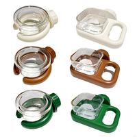 Bird Cage Bowl with Clip Feature Plastic Transparent Feeding Cup Bird Cage Feeder for Lovebirds and Other Pet Birds 193C