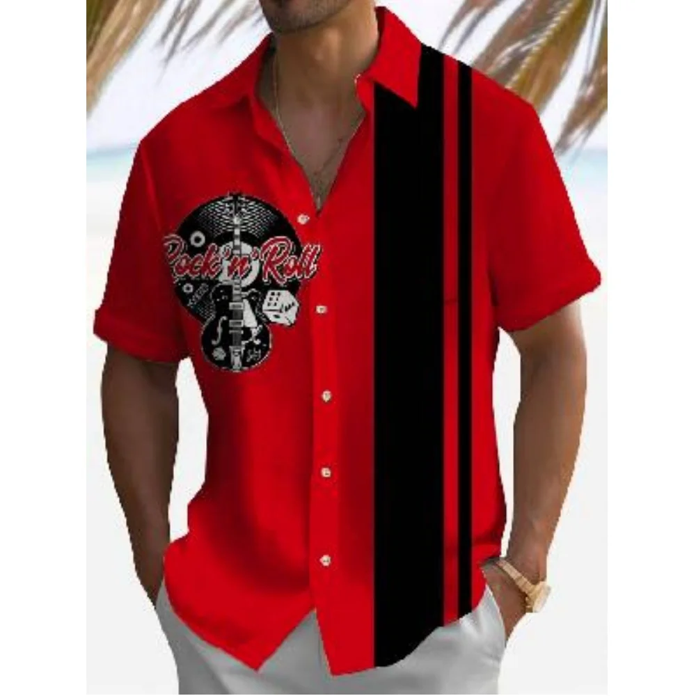 Men's Casual Shirt Hawaiian Shirt Men Summer 3d Print Casual Short Sleeved Shirt For Men Clothing Breathable Shirts