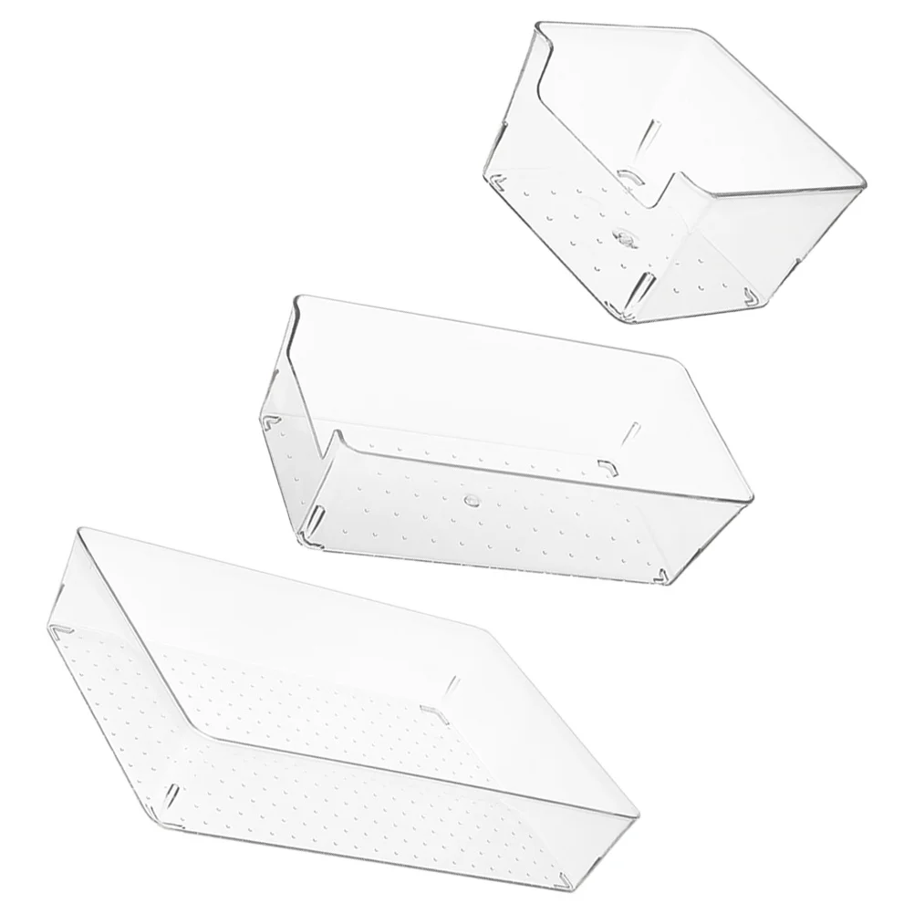 

3pcs Storage Box For Home Office Organizer With Grids, Desktop Pen Holder Makeup Case, Compartment Case For Cosmetics Sundries