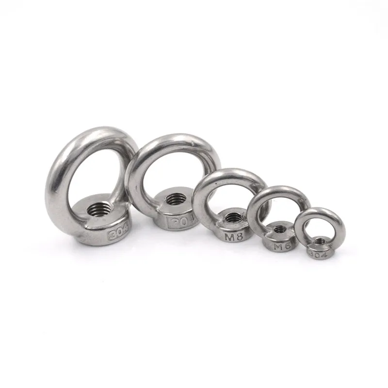 M5/M6/M8/M10/M12 304 Stainless Steel Lifting Eye Nut Ring Shape Nuts