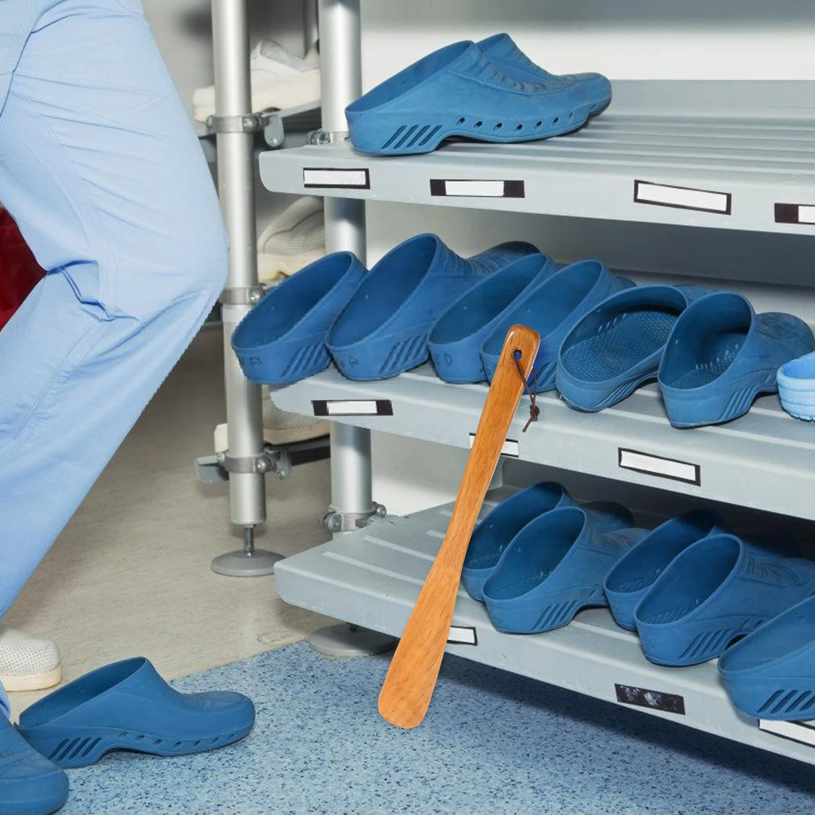 Buzina de sapato de madeira com alça longa, design ergonômico para adultos e idosos, bota portátil para viagem, homens e mulheres