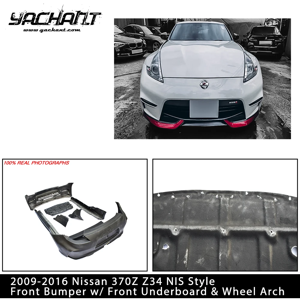 

Car-Styling Carbon Fiber Front Bumper w/ Front Underboar Wheel Arch NIS Style Fit For 2009-2016 Nissan 370Z Z34