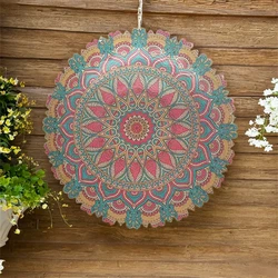 1 piece of 3D mandala decoration, 304 stainless steel engraving dynamic indoor and outdoor hanging cartouches