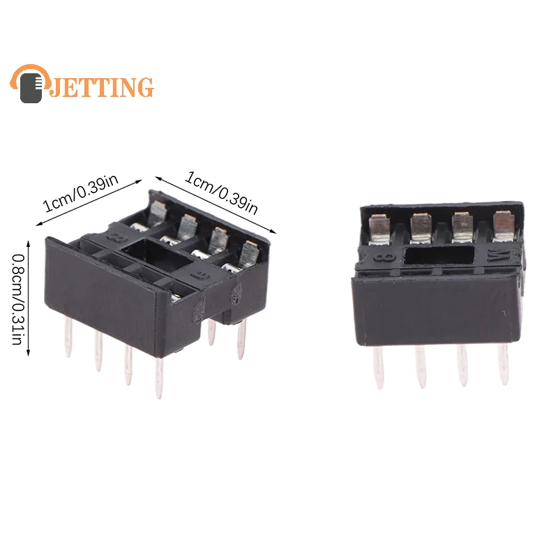 

20 шт. DIP-8PIC с круглым отверстием, 8 контактов, 2,54 мм, DIP DIP8, адаптер для гнезда IC, тип припоя, 8-контактный чип, базовая схема, разъем IC