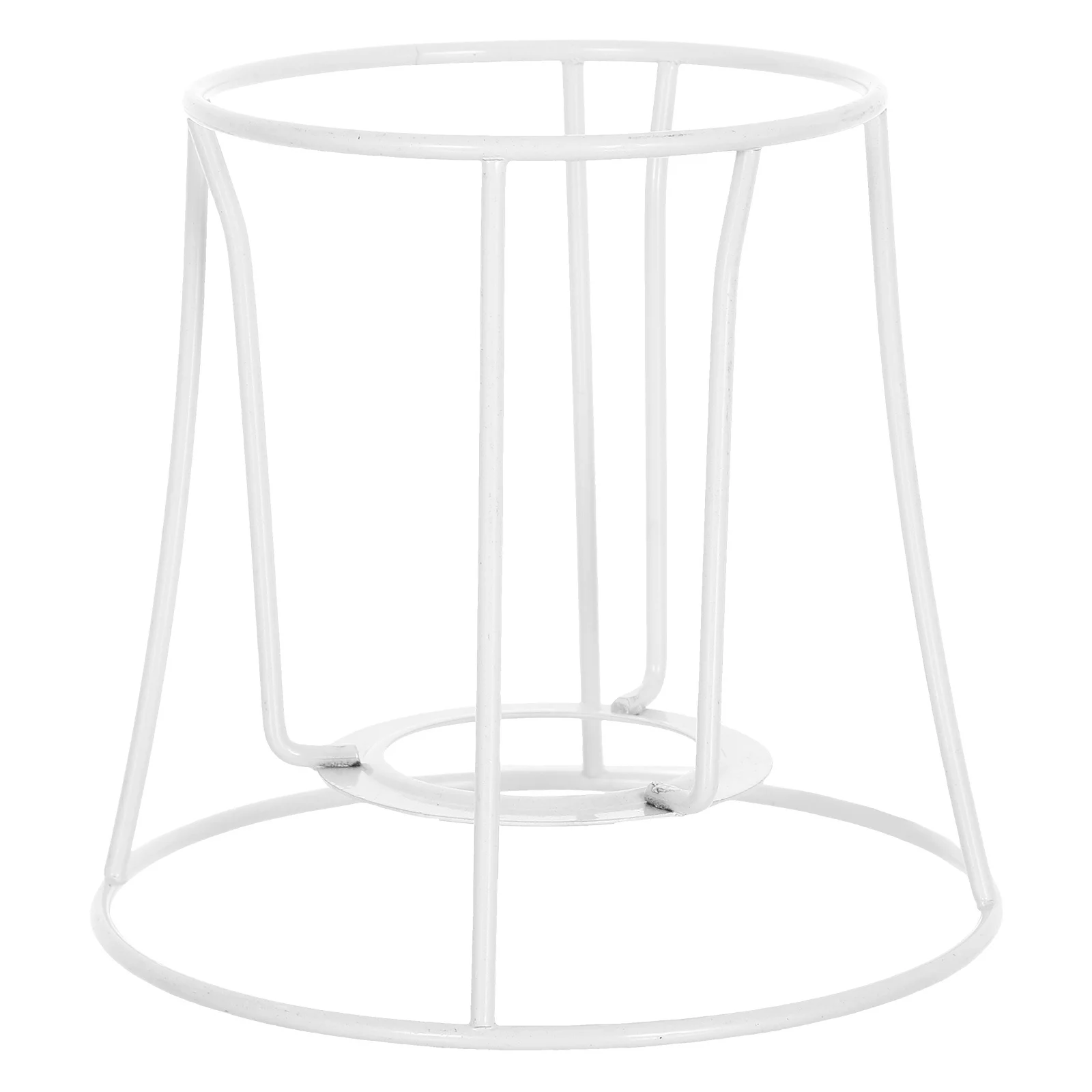 

Iron Chandelier Bracket Crystal Embellished Metal Lampshade Frame Wire Cage Lamp Holder DIY Vintage Style Pendant Light Fixture