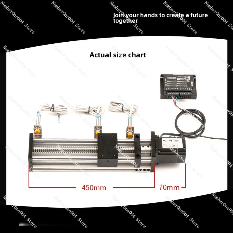 Ball Screw Linear Slide Guide with 57 Double Output Shafts and 600 Line Encoder